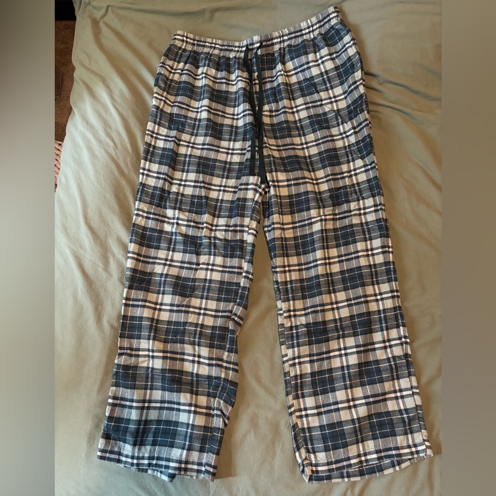 Dip Sleepwear Plaid Pants in green and blue